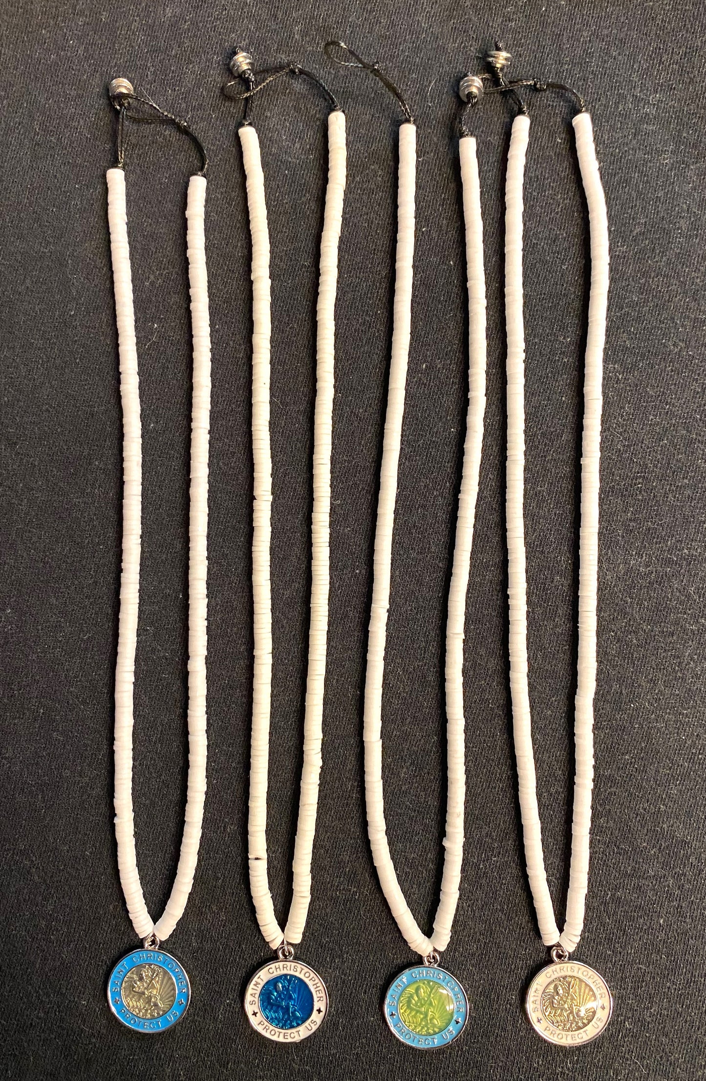 Surfer Girl Style Necklace  Puka / St. Christopher